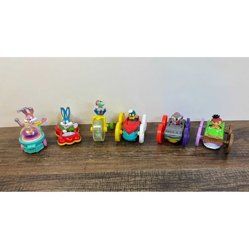 Lot of 6 Tiny Toons Adventures Mcdonalds Cars Flip Buster Happy Meals